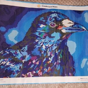 Heartful Diamonds Blue and Black Raven Painting Kit